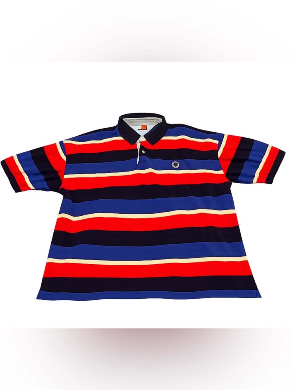 Tommy Hilfiger Red, Blue & Black Striped Polo